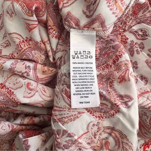 Lucky Brand Red & White Paisley Patterned Maxi Dress - Picture 8 of 9